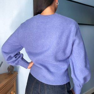 & Other Stories Round Neck Balloon Sleeve Sweater